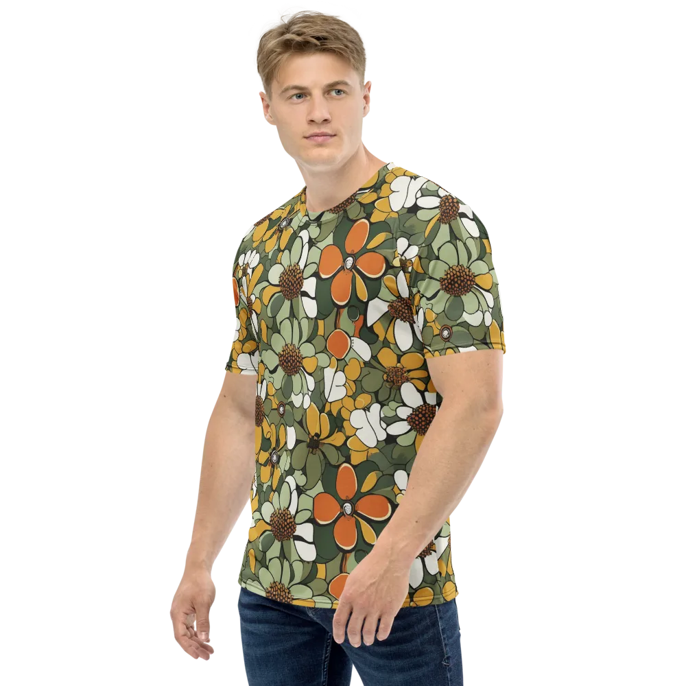 Marigold Menagerie on Men's Crew Neck T-Shirt — Left