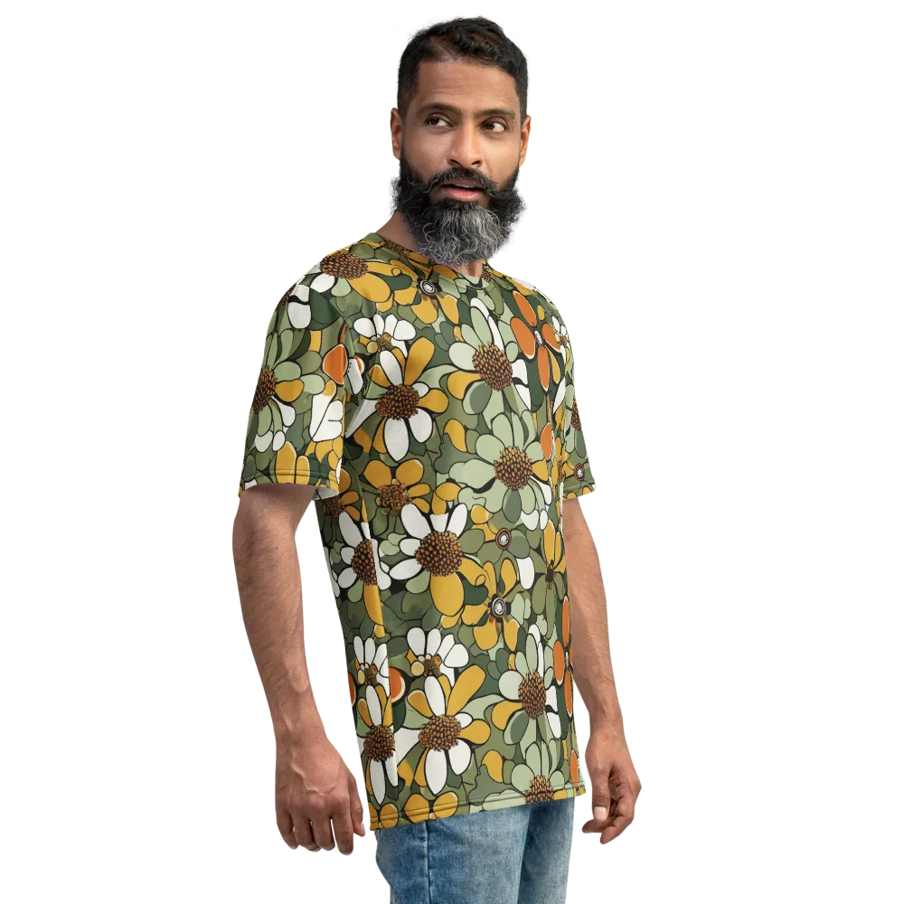 Marigold Menagerie on Men's Crew Neck T-Shirt — Right