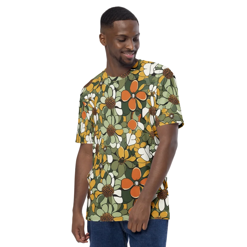 Marigold Menagerie on Men's Crew Neck T-Shirt — Left