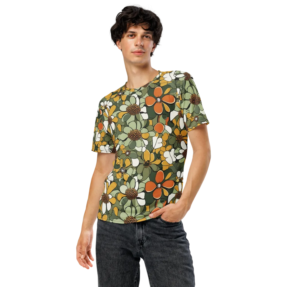 Marigold Menagerie on Men's Crew Neck T-Shirt — Front