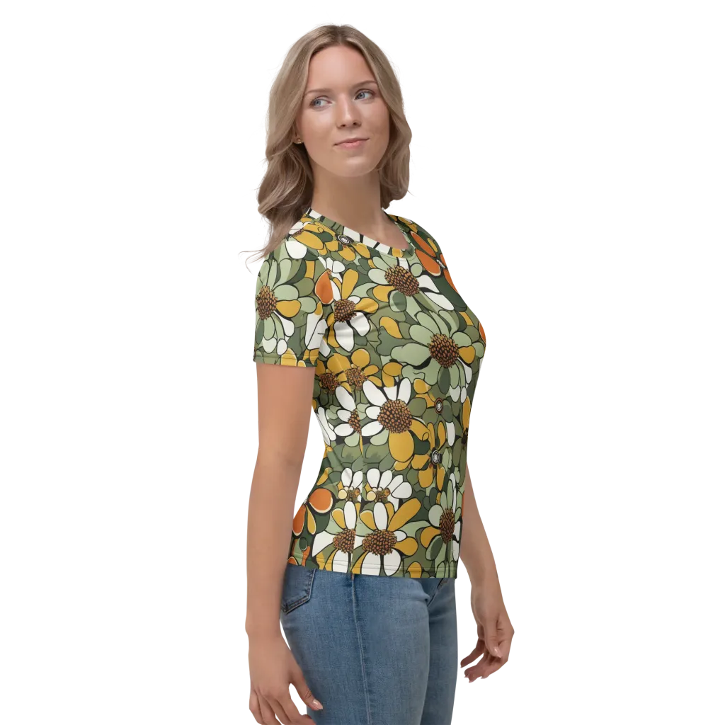 Marigold Menagerie on Women's Crew Neck T-Shirt — Right