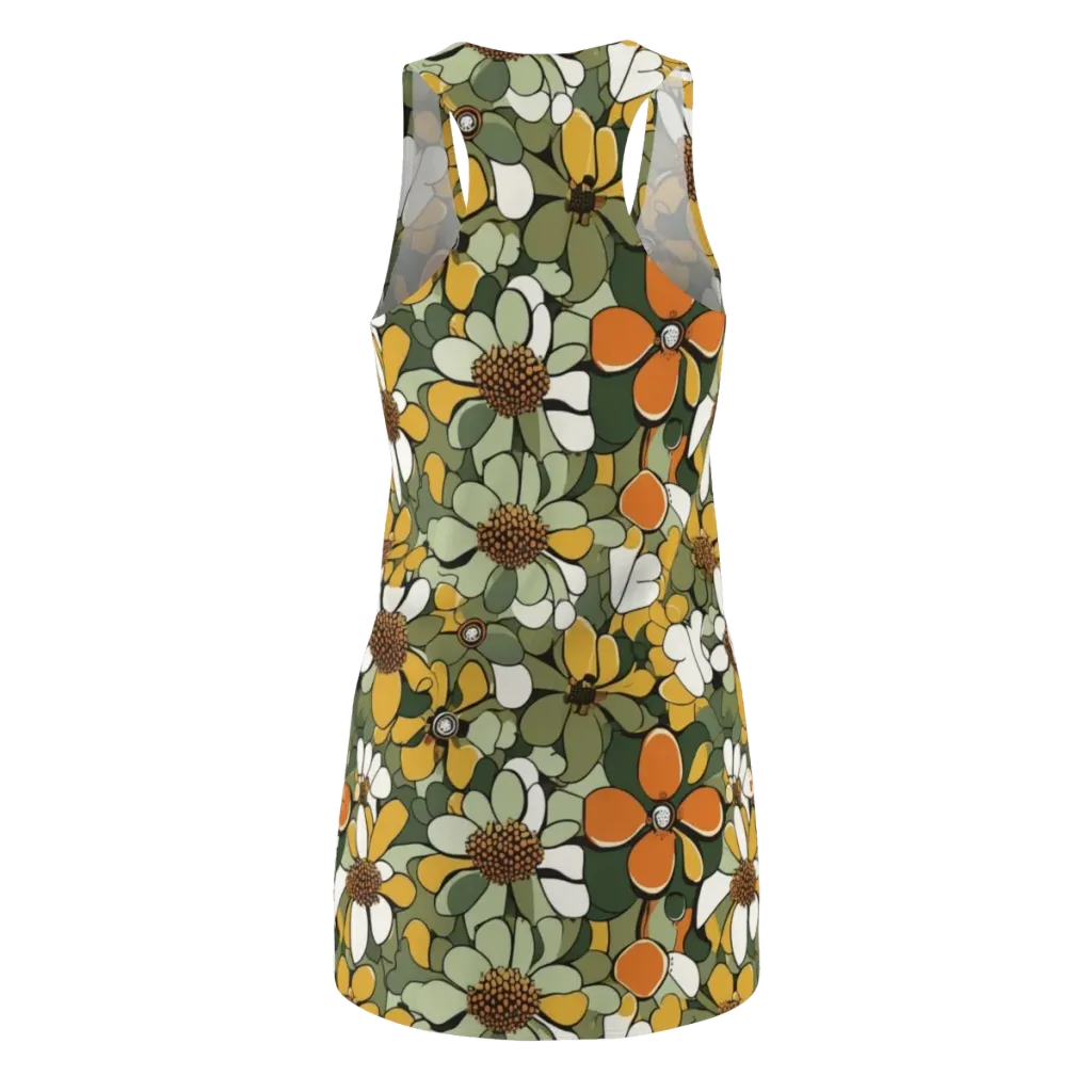 Marigold Menagerie on Racerback Dress — Back