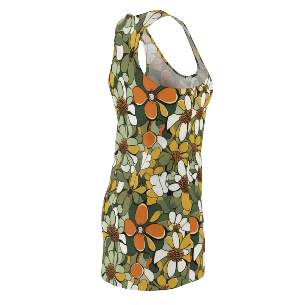 Marigold Menagerie on Racerback Dress — Back Side