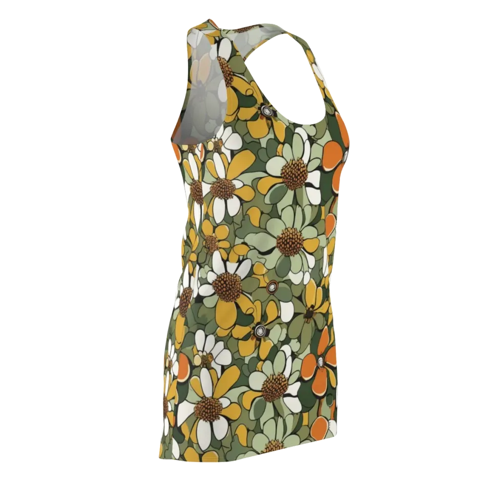 Marigold Menagerie on Racerback Dress — Front Side