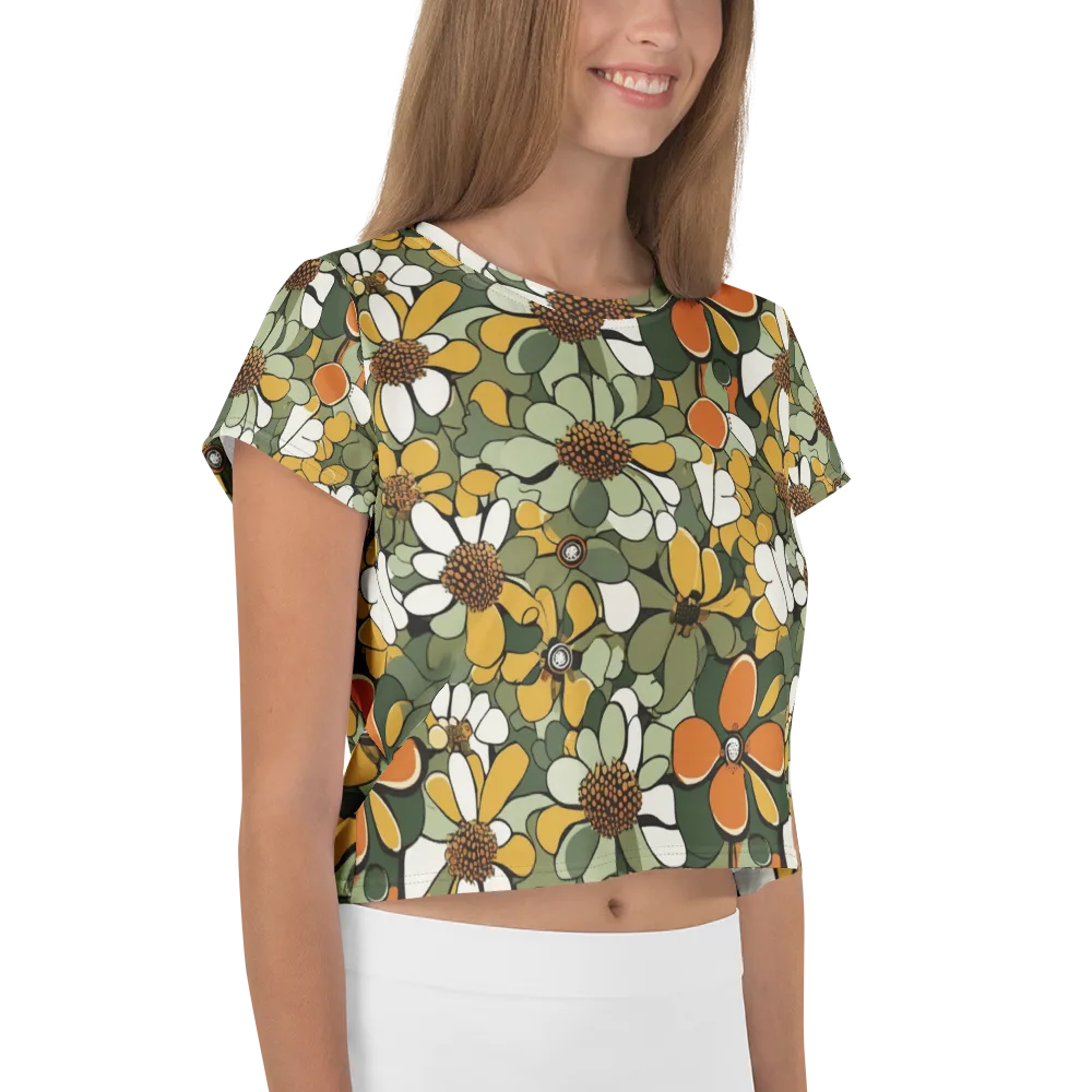 Marigold Menagerie on Crop Tee — Right