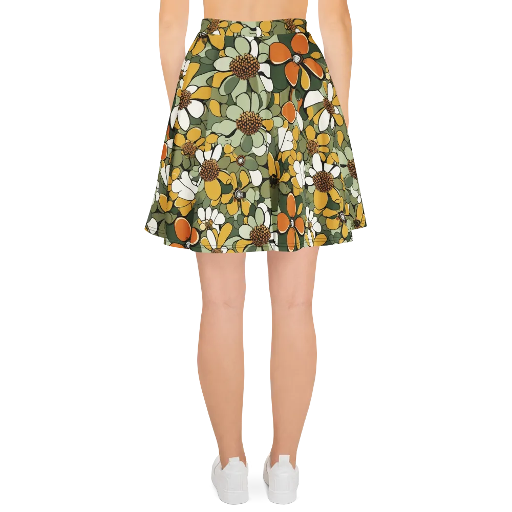 Marigold Menagerie on Skater Skirt — Back