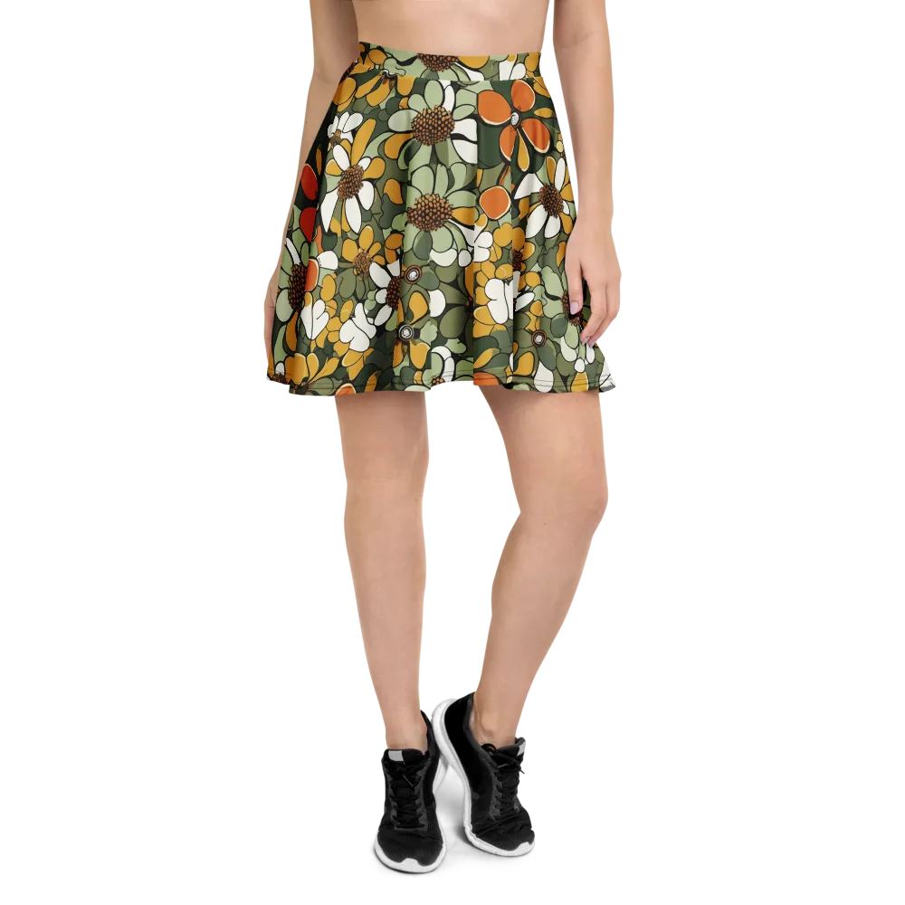 Marigold Menagerie on Skater Skirt — Front