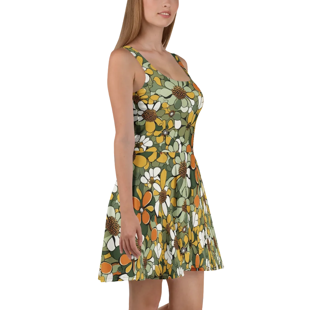 Marigold Menagerie on Skater Dress — Right