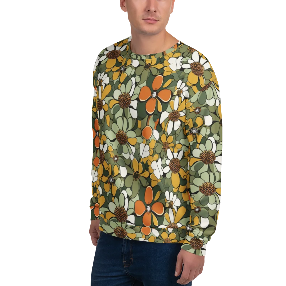 Marigold Menagerie on Sweatshirt — Left Front
