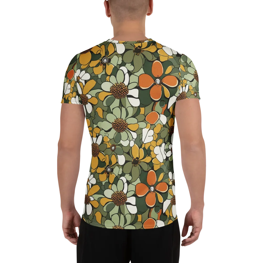 Marigold Menagerie on Men's Athletic T-Shirt — Back