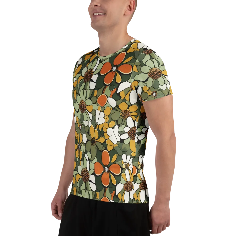 Marigold Menagerie on Men's Athletic T-Shirt — Left
