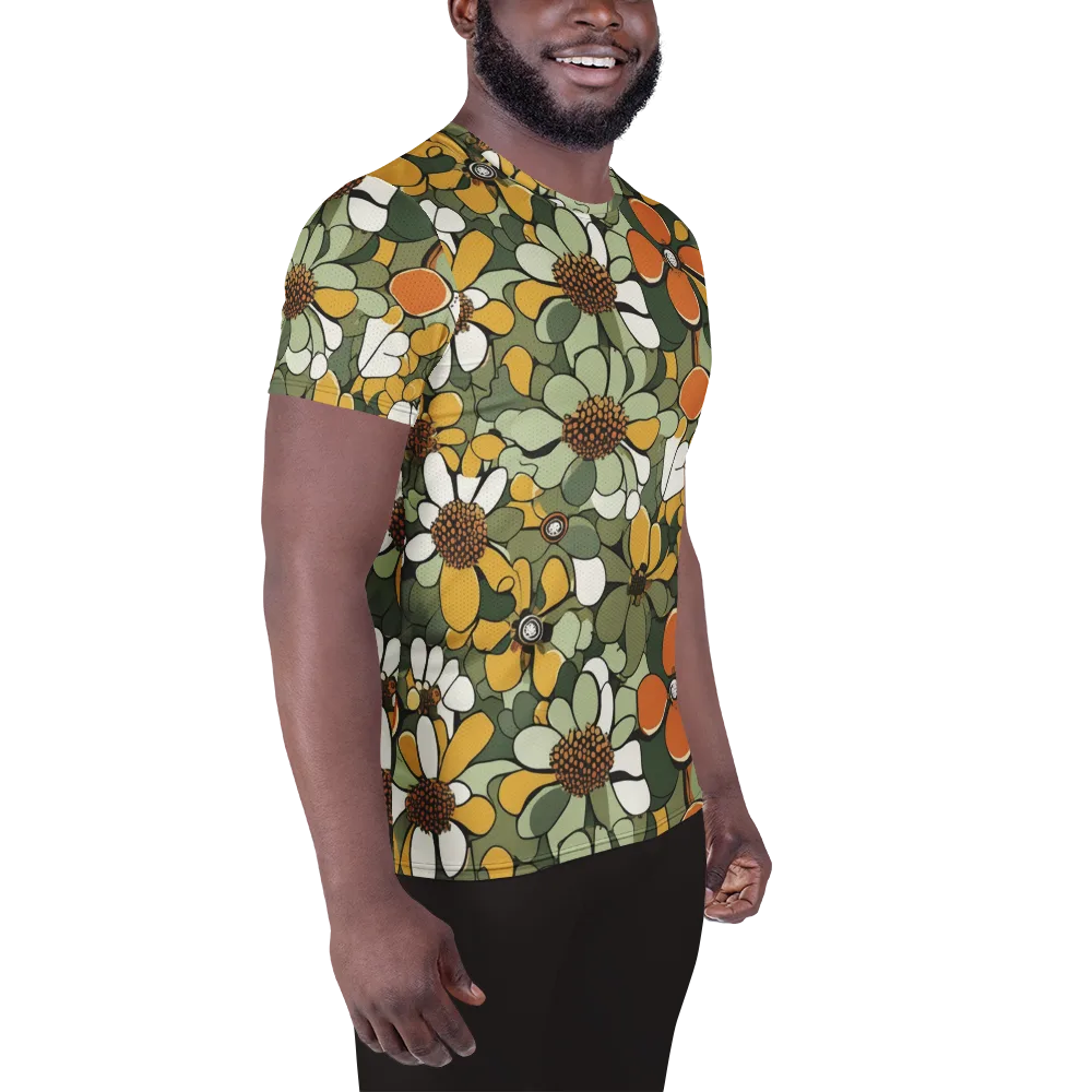 Marigold Menagerie on Men's Athletic T-Shirt — Right