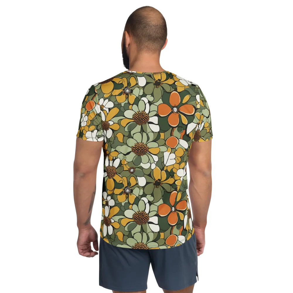 Marigold Menagerie on Men's Athletic T-Shirt — Back