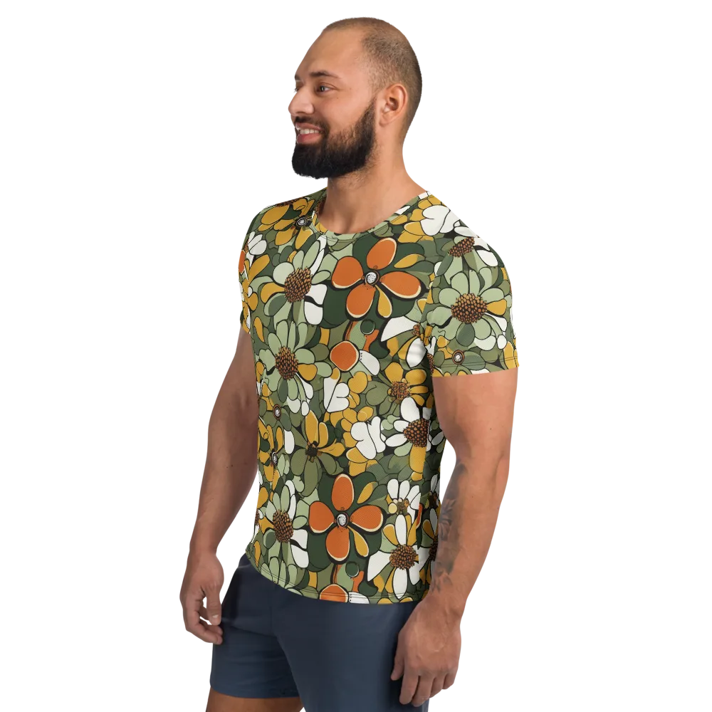 Marigold Menagerie on Men's Athletic T-Shirt — Left