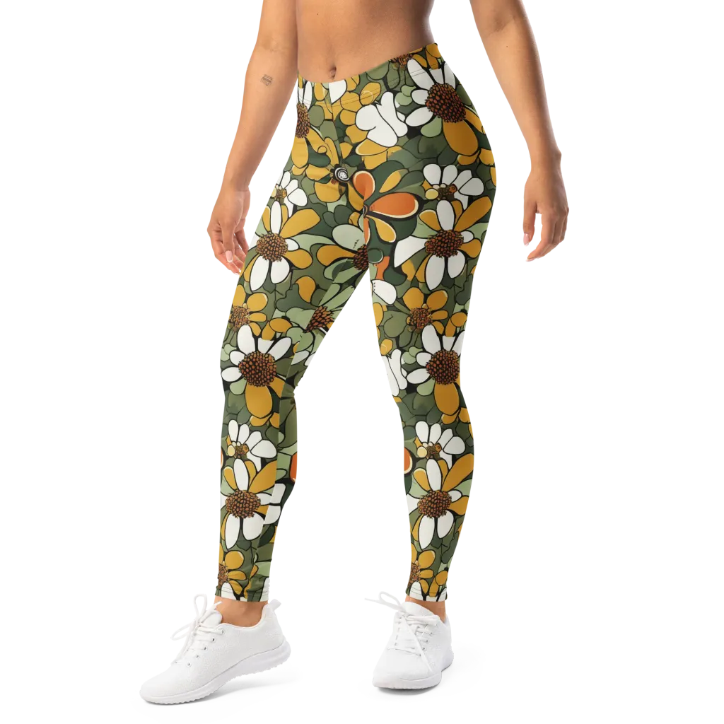 Marigold Menagerie on Leggings — Left Front