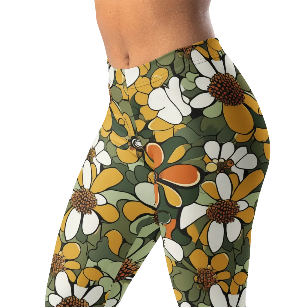 Marigold Menagerie on Leggings — Left Front