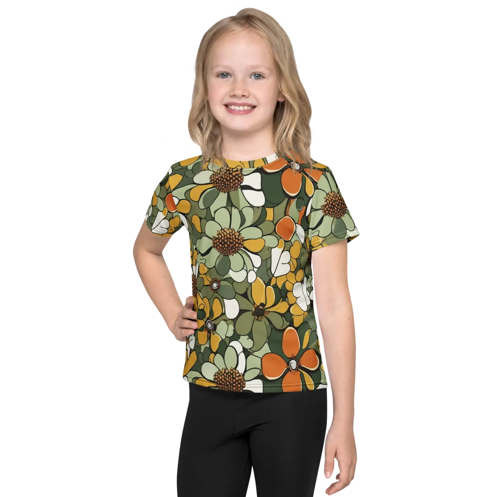 Marigold Menagerie on Kids Crew Neck T-Shirt — Front