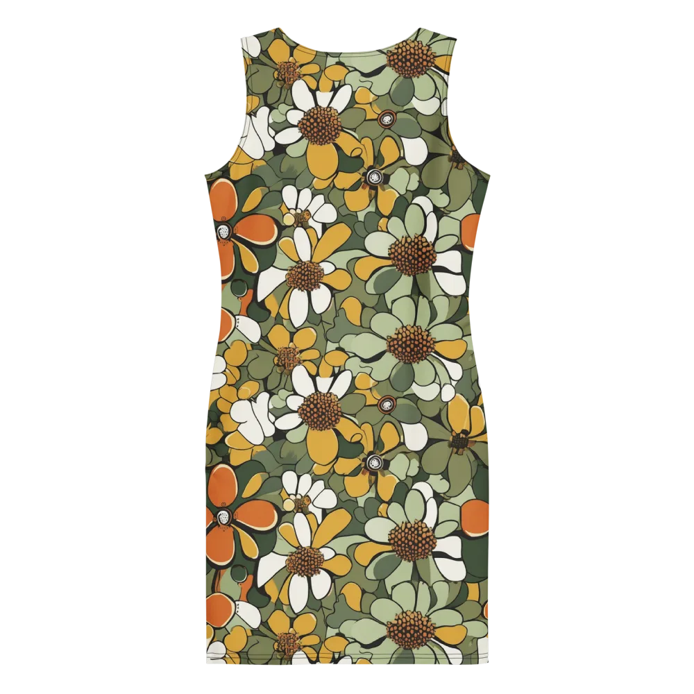Marigold Menagerie on Bodycon Dress — Back