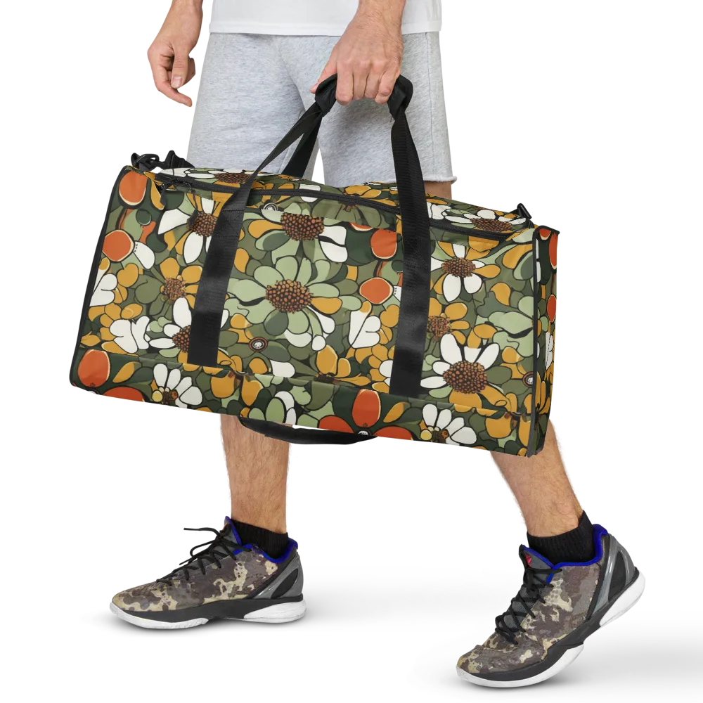 Marigold Menagerie on Duffle Bag — Front