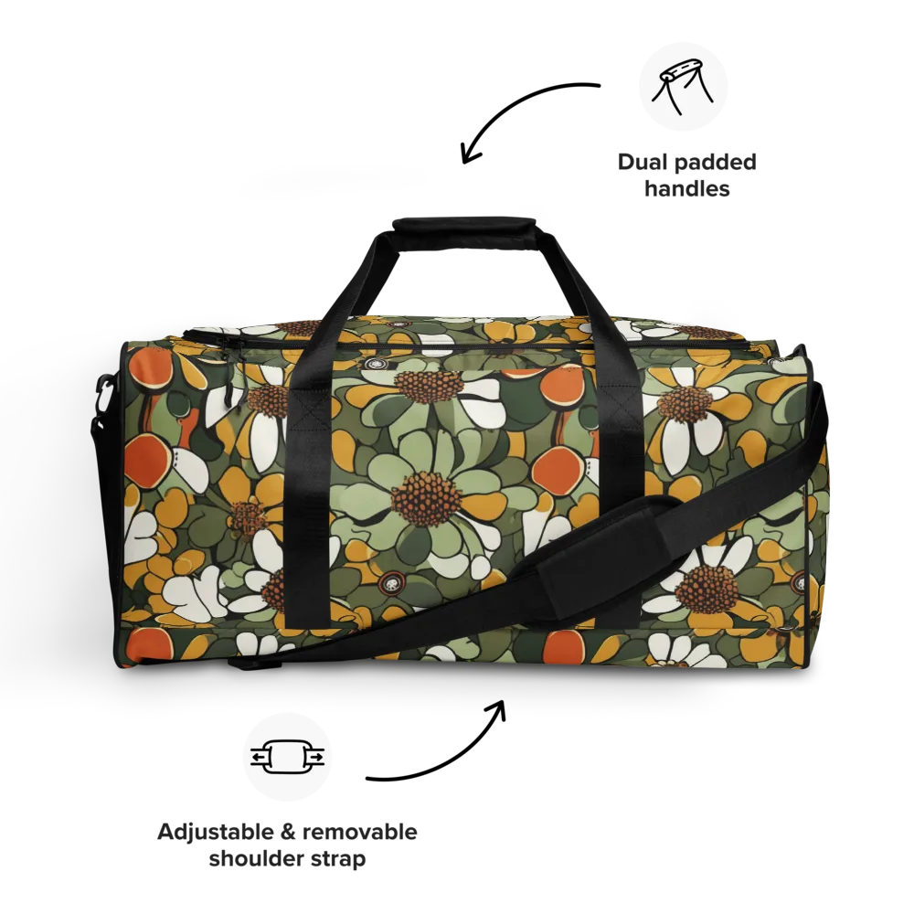 Marigold Menagerie on Duffle Bag — Front