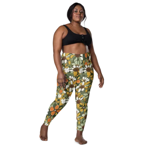 Marigold Menagerie on a Leggings with Pockets