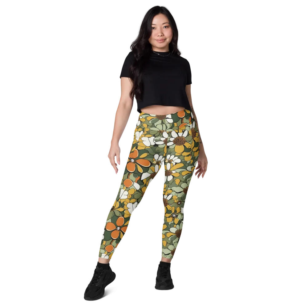 Marigold Menagerie on Leggings with Pockets — Front
