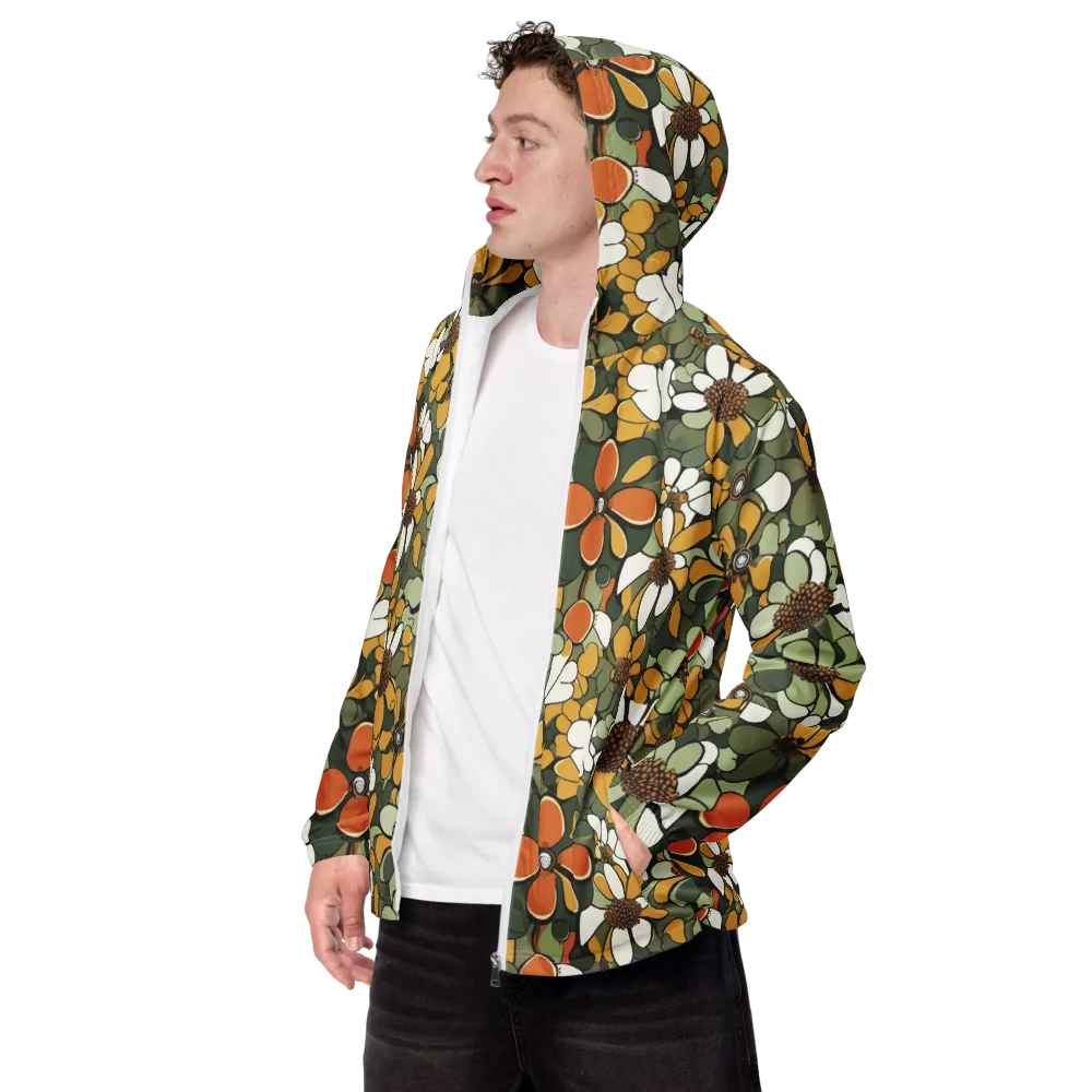 Marigold Menagerie on Men's Windbreaker — Left Front