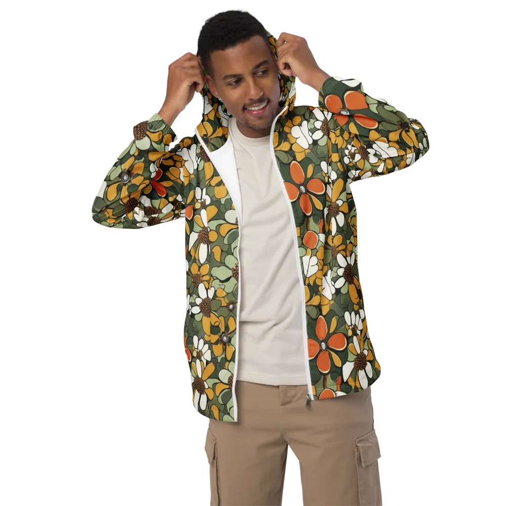 Marigold Menagerie on Men's Windbreaker — Front