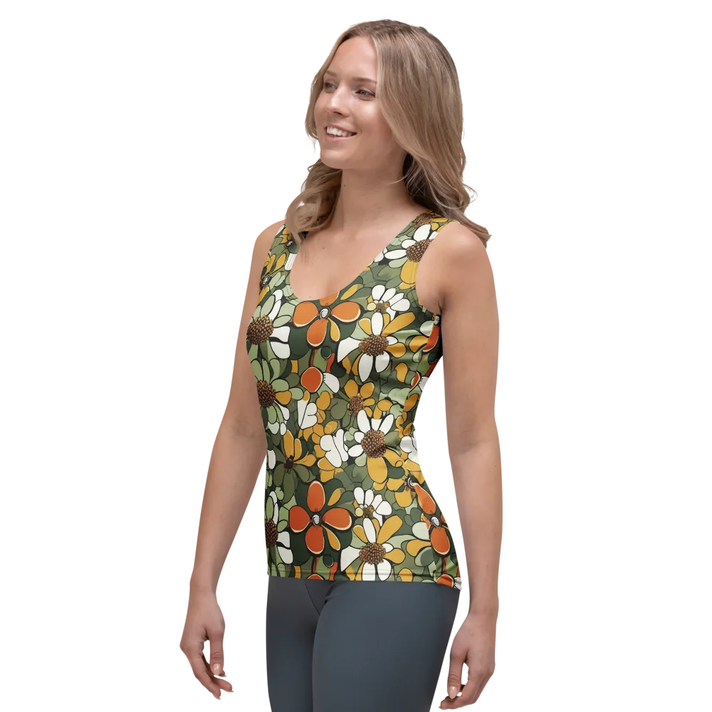 Marigold Menagerie on Women's Tank Top — Left Front