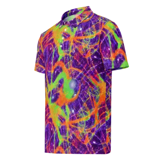 Purple Inferno on a Men's Slim Fit Polo Shirt