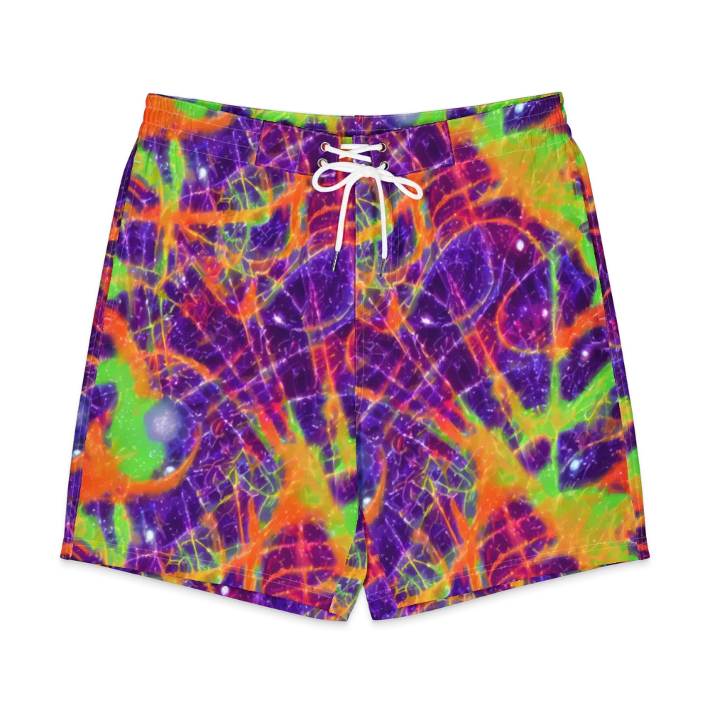 Purple Inferno on Men's Board Shorts — Front