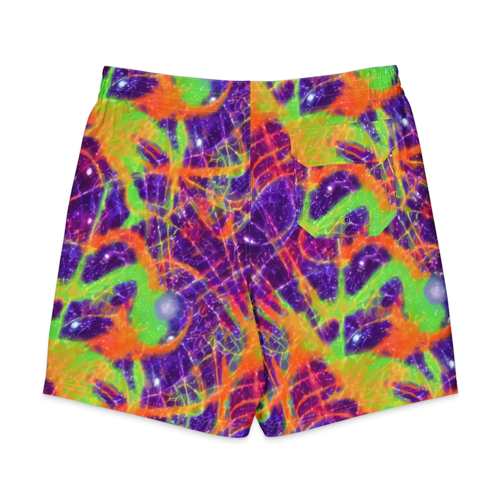 Purple Inferno on Men's Board Shorts — Back
