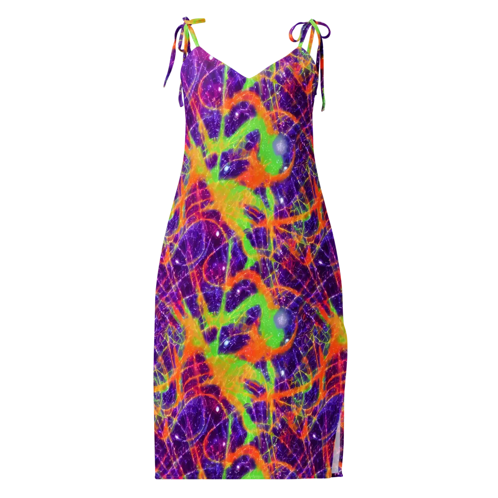 Purple Inferno on Slip Dress — Front