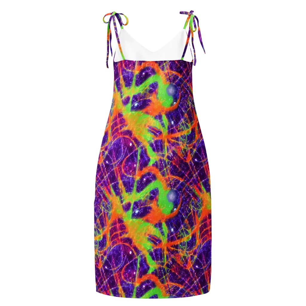 Purple Inferno on Slip Dress — Back