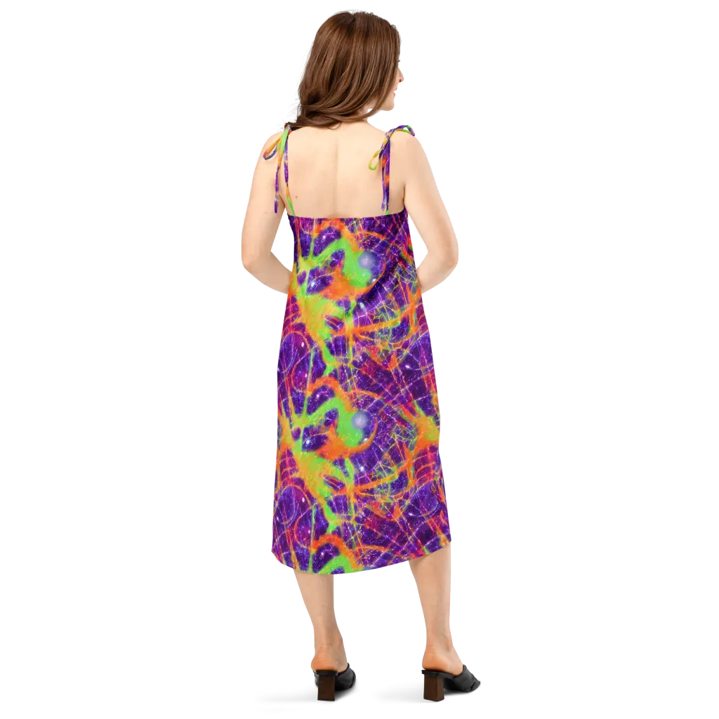Purple Inferno on Slip Dress — Back