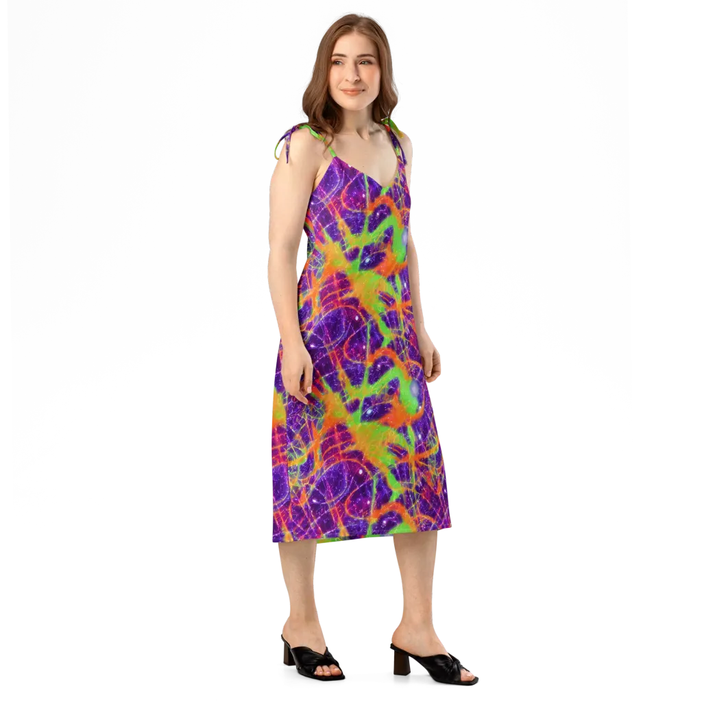 Purple Inferno on Slip Dress — Right Front
