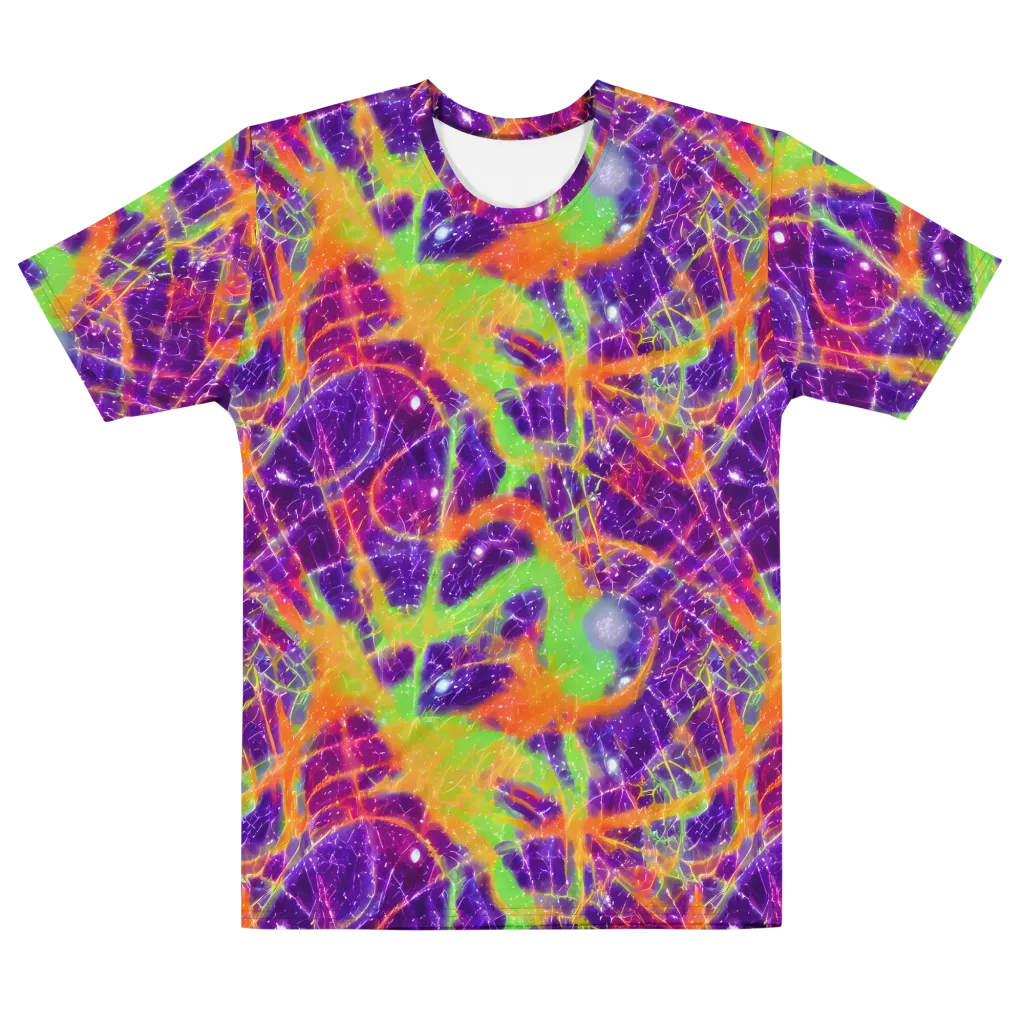 Purple Inferno on Men's Cotton Crew Neck T-Shirt — Front