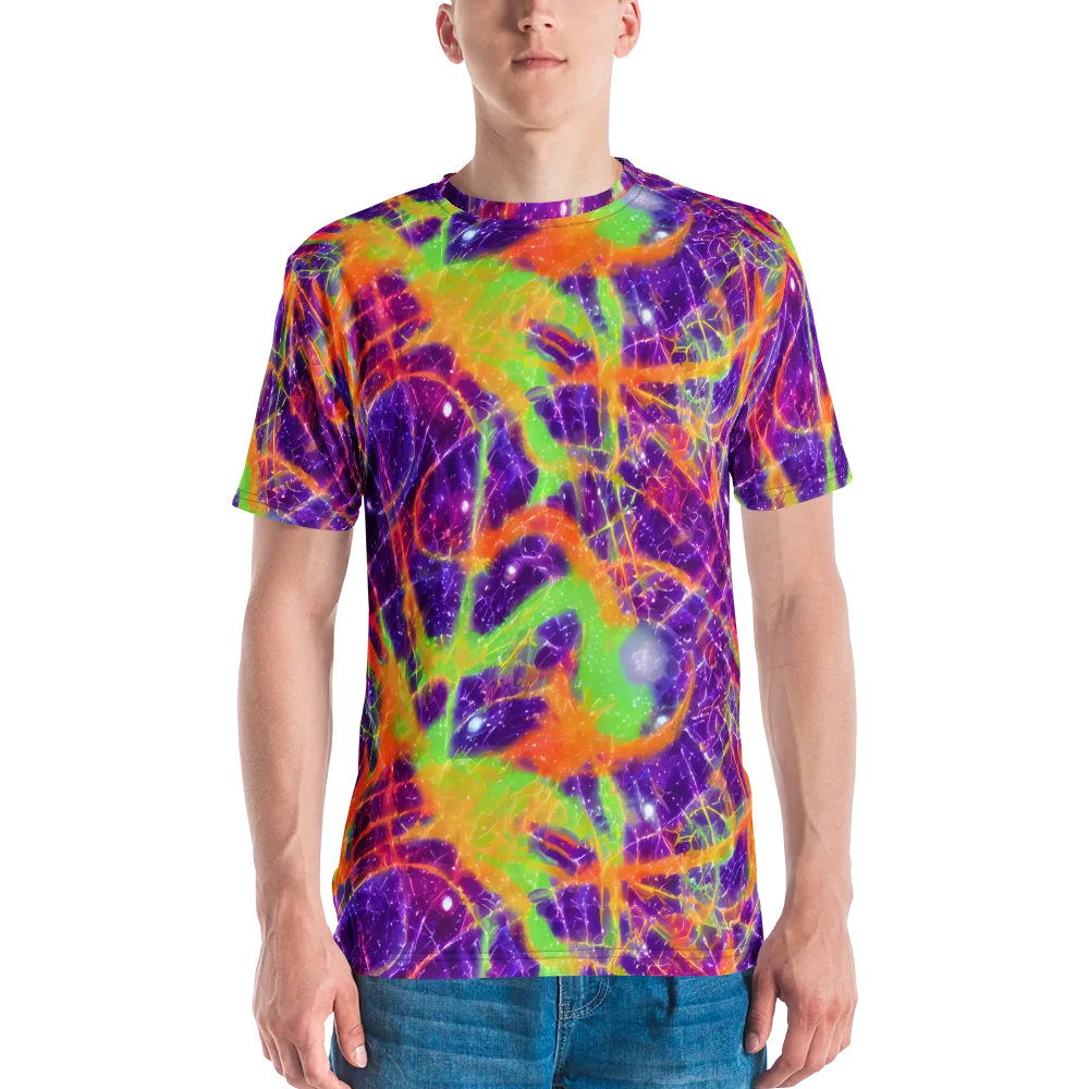 Purple Inferno on Men's Crew Neck T-Shirt — Front
