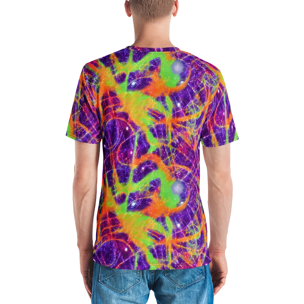 Purple Inferno on Men's Crew Neck T-Shirt — Back