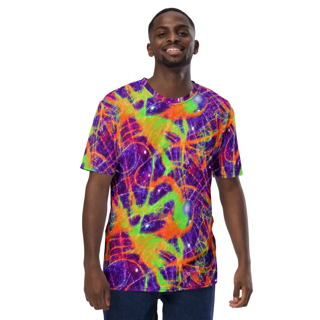 Purple Inferno on Men's Crew Neck T-Shirt — Front