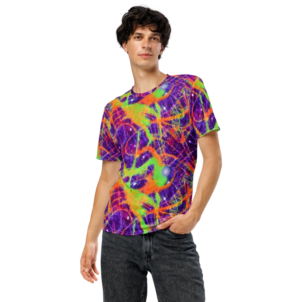 Purple Inferno on Men's Crew Neck T-Shirt — Front