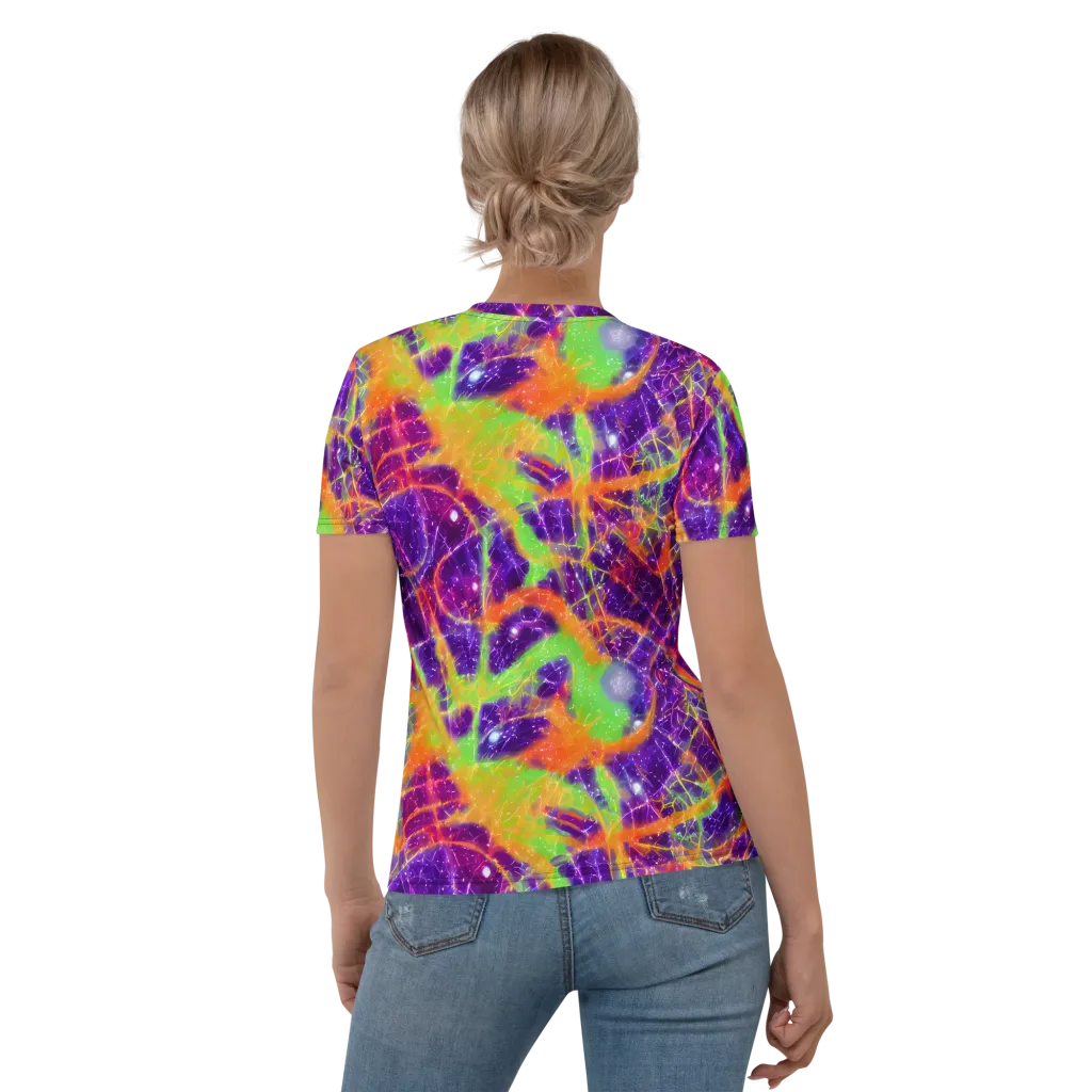 Purple Inferno on Women's Crew Neck T-Shirt — Back