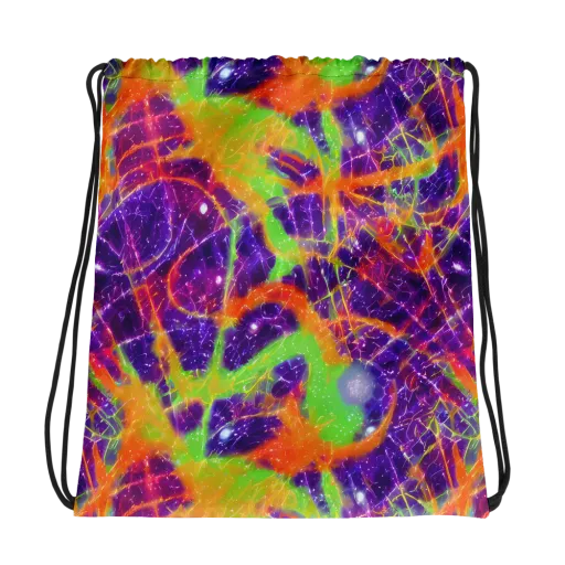 Purple Inferno on a Drawstring Bag