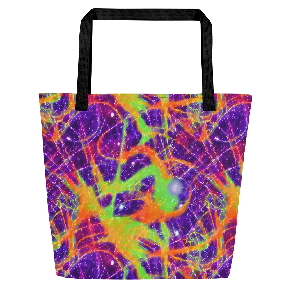 Purple Inferno on Large Tote Bag W/ Pocket — Front