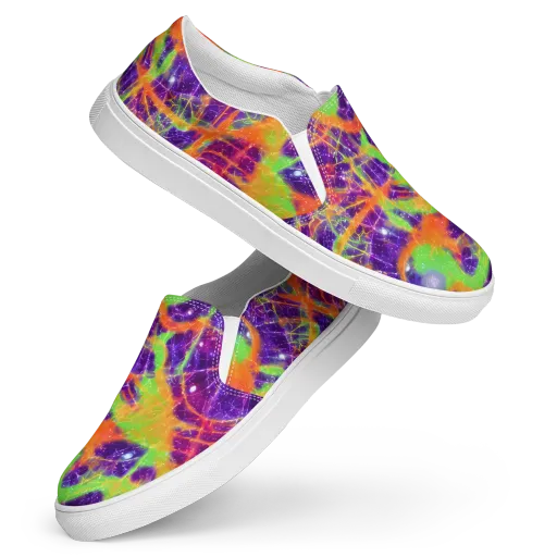 Purple Inferno on a Women's Slip-On Canvas Shoes