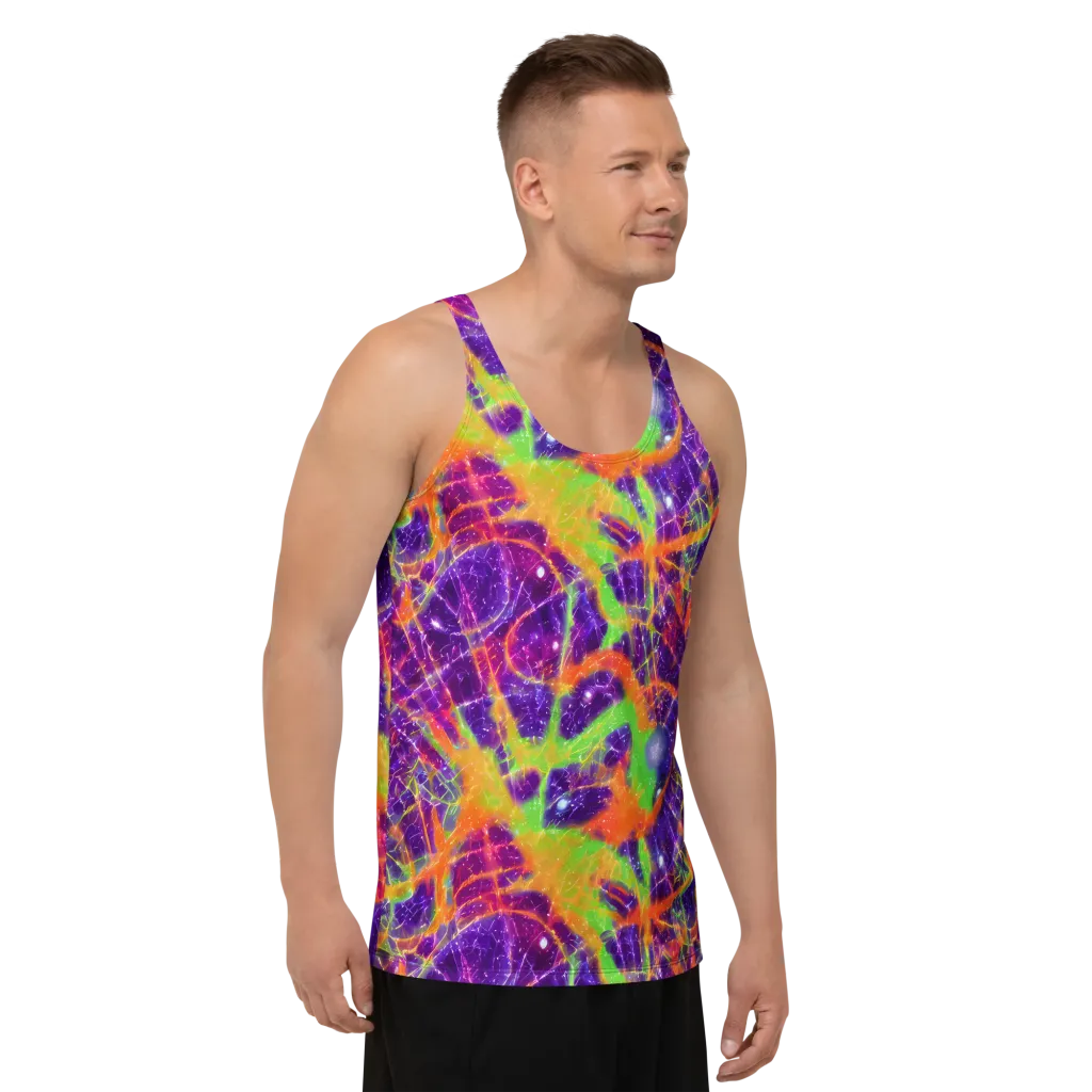 Purple Inferno on Men's Tank Top — Right Front