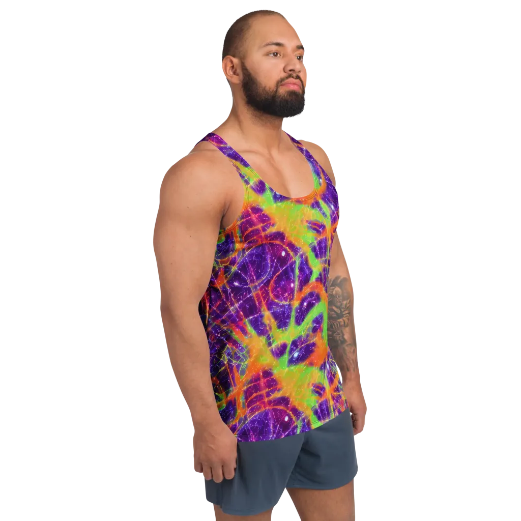 Purple Inferno on Men's Tank Top — Right Front