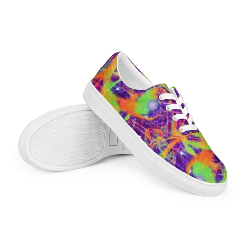 Purple Inferno on a Men's Lace-Up Canvas Shoes