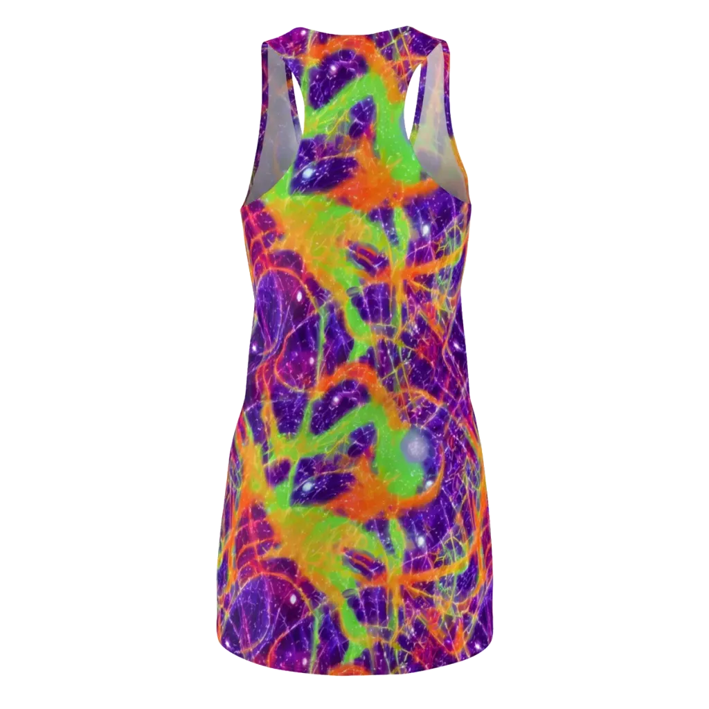 Purple Inferno on Racerback Dress — Back