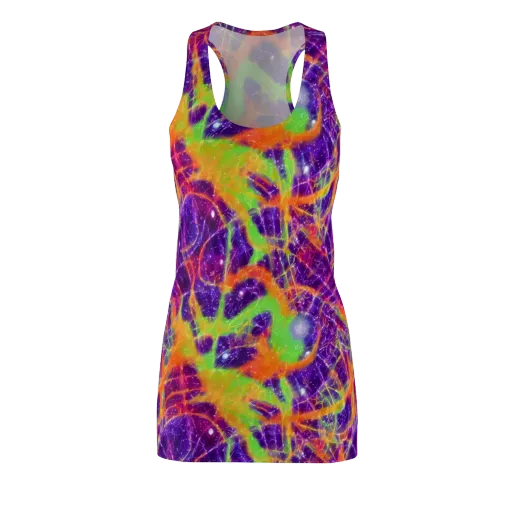 Purple Inferno on a Racerback Dress